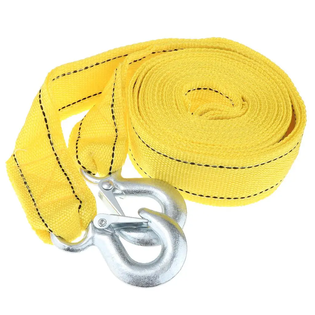 5000kg 5T 4M Tow Towing Pull Rope Strap Heavy Duty Car Van 4x4