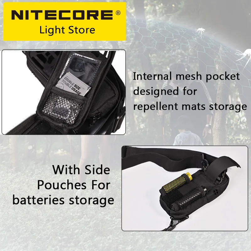

Подлинная уличная сумка Nitecore NRH10, эксклюзивная для EMR10, отпугиватель комаров, портативная кобура, коврики, внутренняя сетка