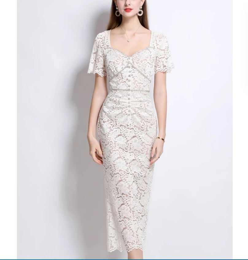 

Французское женское кружевное утягивающее платье в древнем дворцовом стиле с квадратным вырезом и короткими рукавами, с камзолом внутри