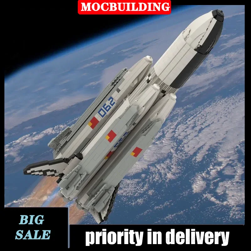 

MOC 1:110 Scale Rocket Building Blocks Set Model Space Explore Vehicle Spacecraft Brick Toys For Kid Gift