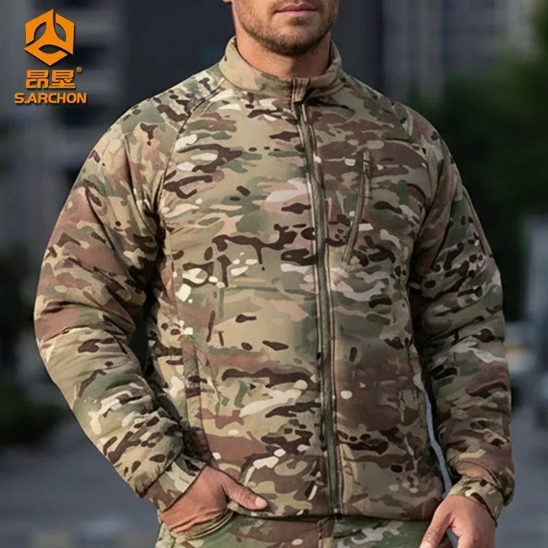 Outdoor Wolfhound Series Autumn and Winter Thickend Tactical Warm Jacket Men's Cargo Coat Windproof Jacket Filled with Polyester