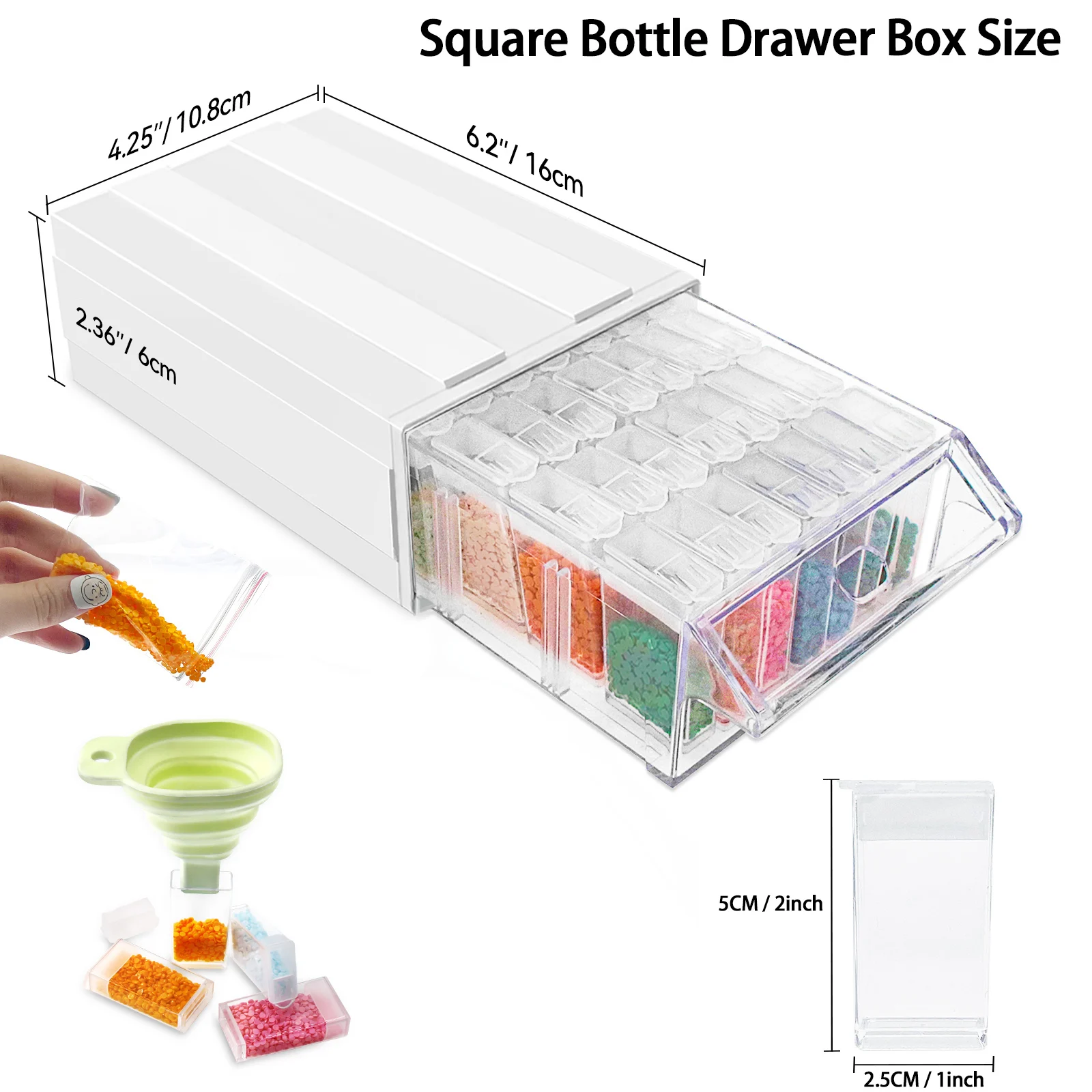 Diamond Painting Storage Containers with 70/140Grids Bead Organizer Box Stackable Assembly Design for Crafts Storage Accessory