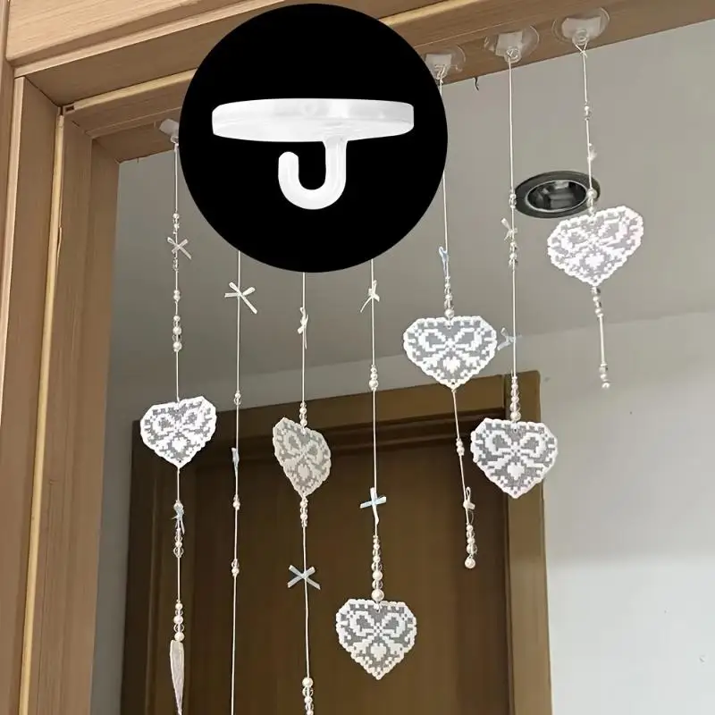 Hot 9/18pcs Self Adhesive Mini Ceiling Hooks No Drilling Traceless Multi Purpose Storage Hooks For Bedroom Dorm Household Use