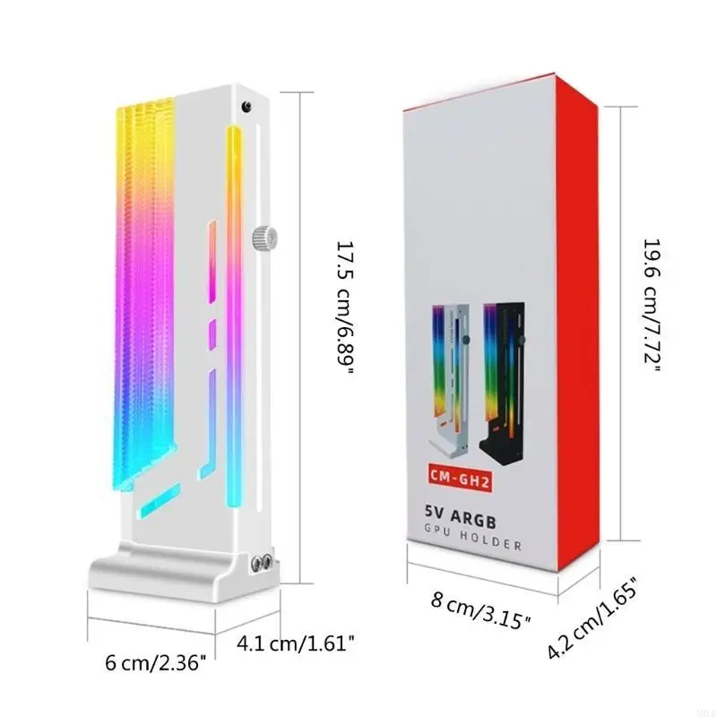 

A9LF Stylish Vertical GPU Mount Bracket Sync Lighting Effects Stability &Durability
