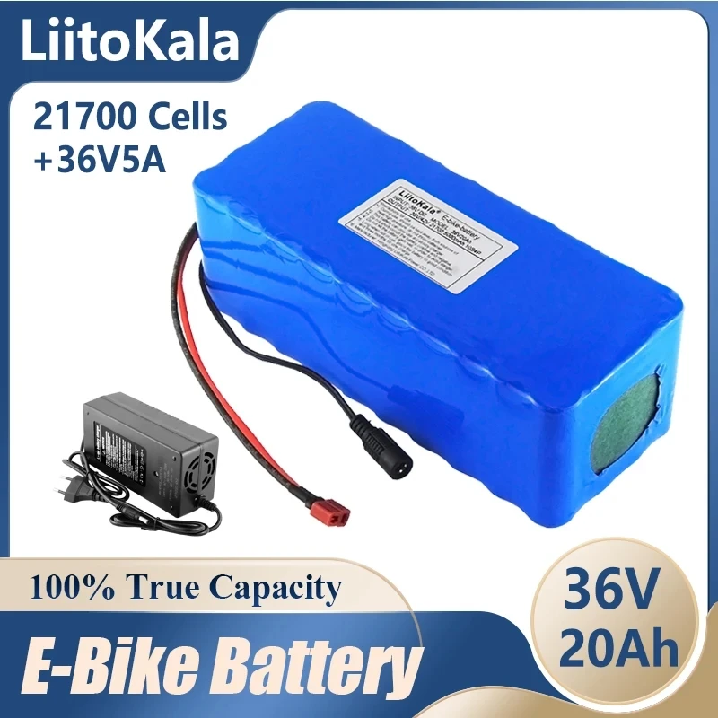 LiitoKala 36V 50ah 35ah 20ah 25ah 40ah 30ah ebike battery 21700 5000mAh Battery Pack For Electric bike Electric Scooter