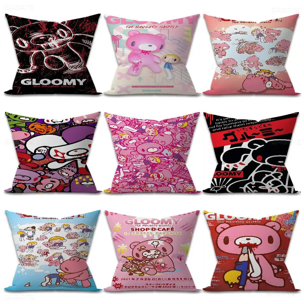 Cartoon G-gloomy Bear Cushion Cover Inches Farmhouse Decor Home Throw Pillow Covers For Couch Decorations