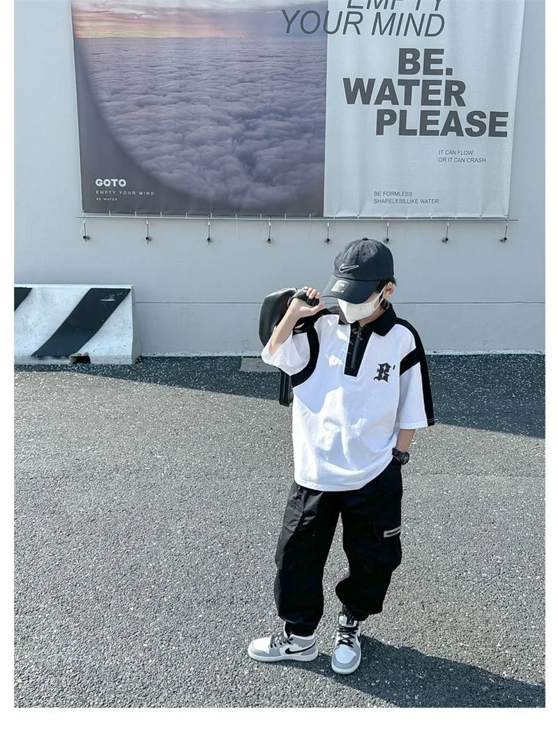 Boys Wear Hip Hop Pants Children Casual Streetwear Sweatpants Big Kids Clothes Spring Teenagers Joggers Straight Trousers 5-14Y