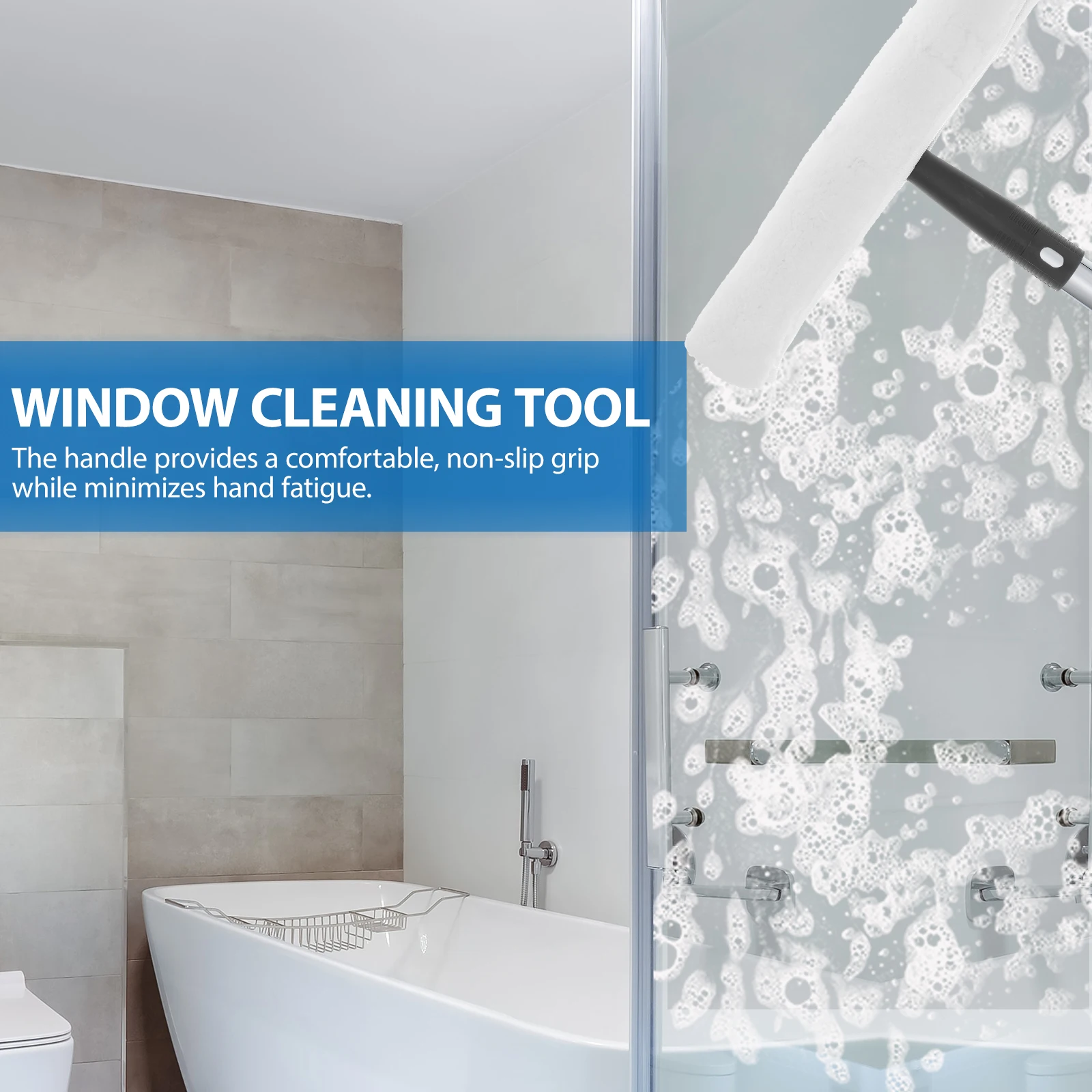 

2Sets Window Glass Cleaner Sturdy Plastic Squeegee for Bathroom Shower Door Mirror Tile Water Scraper Window Cleaning Tool