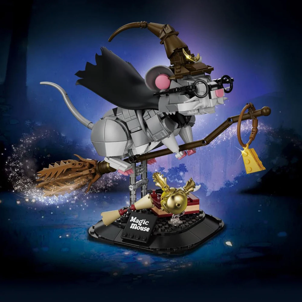 MOC Pirate Parrot Wizard Mouse Chrysanthemum Conch Building Blocks Creative Bricks DIY Educational Birthday Christmas Toys Gifts
