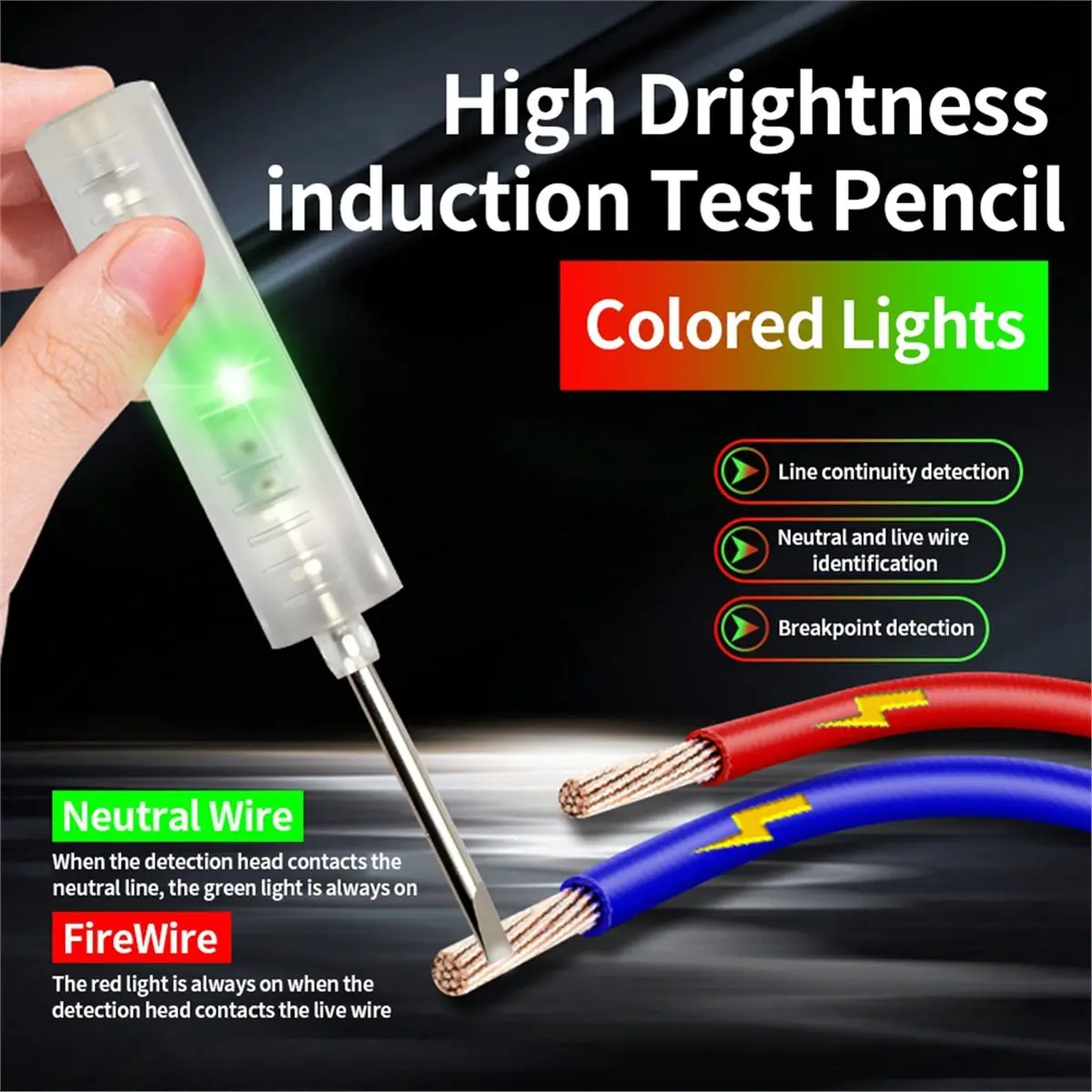 1Pcs Multifunctional Foldable Wire Stripper with Voltage Tester and Cable Cutter for Electrician Wire Cutter and Puller