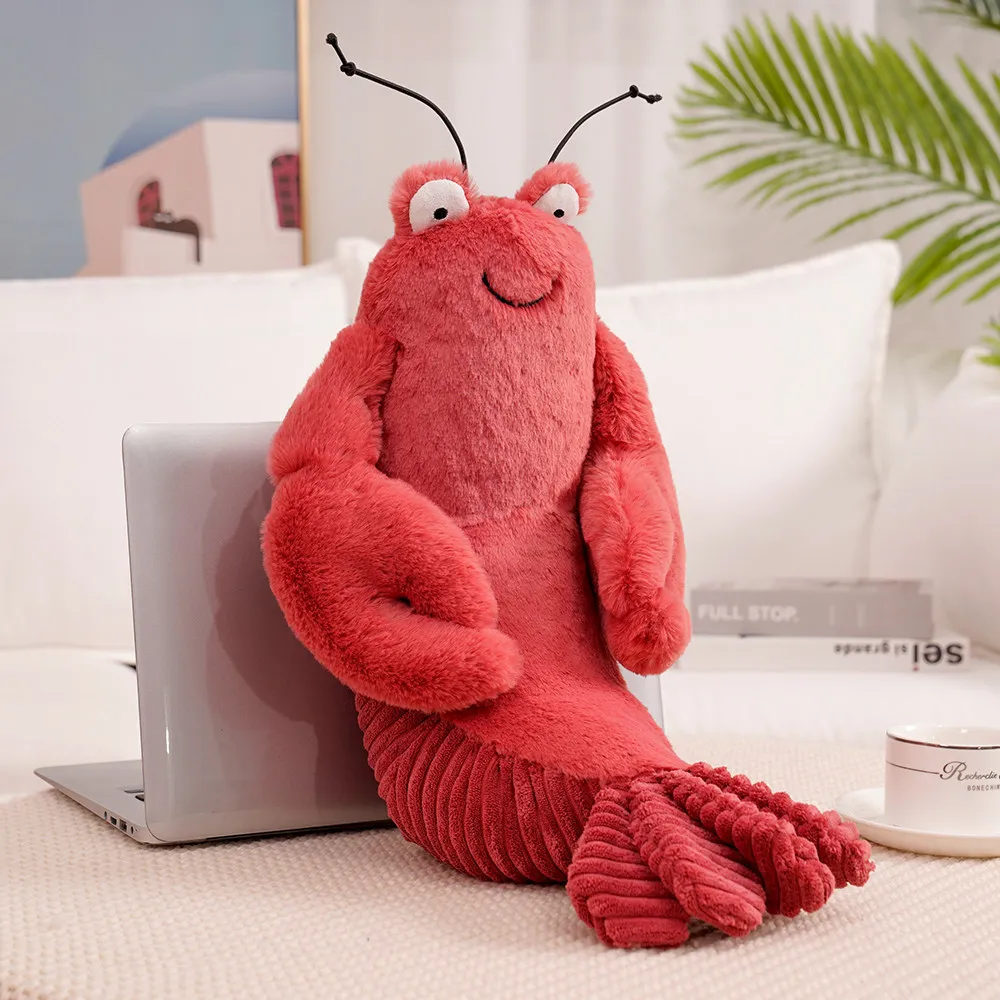 1pc Adorable Soft Lifelike Lobster  Crab Plueshie Stuffed Cartoon Sea Animals Toys Baby Appease Doll for Kids Birthday Xmas Gift