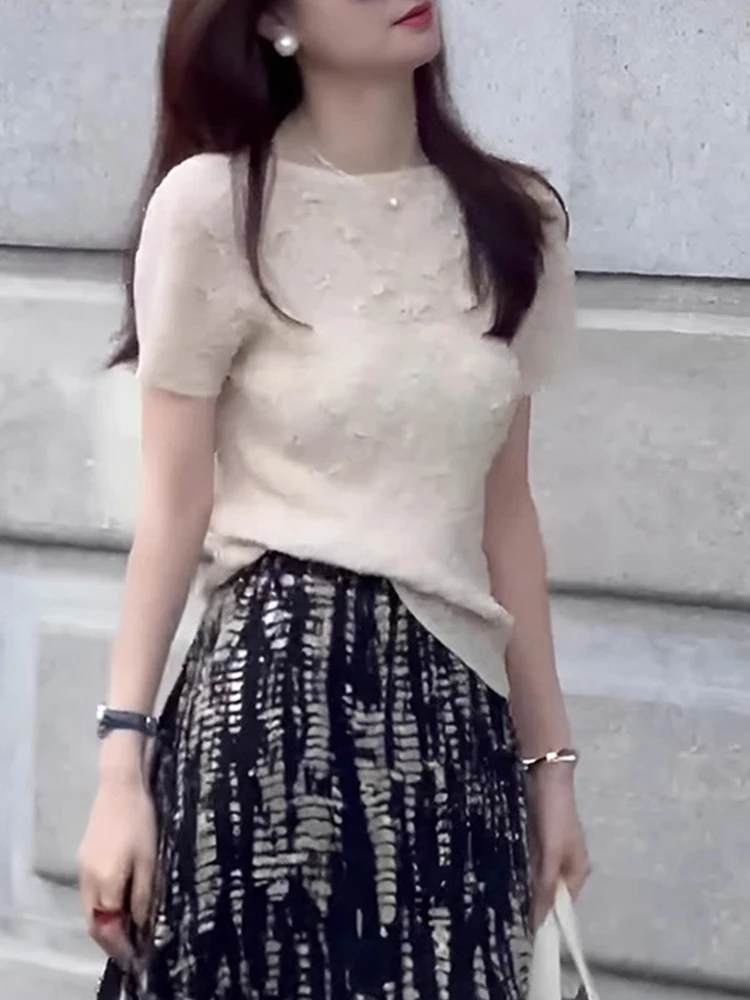 슬림핏 텍스처 티셔츠 캐주얼 심플 패션 컬러 베이스 레이어 티셔츠 또는 스웨트셔츠 신상 젊은 감각의 한국 버전