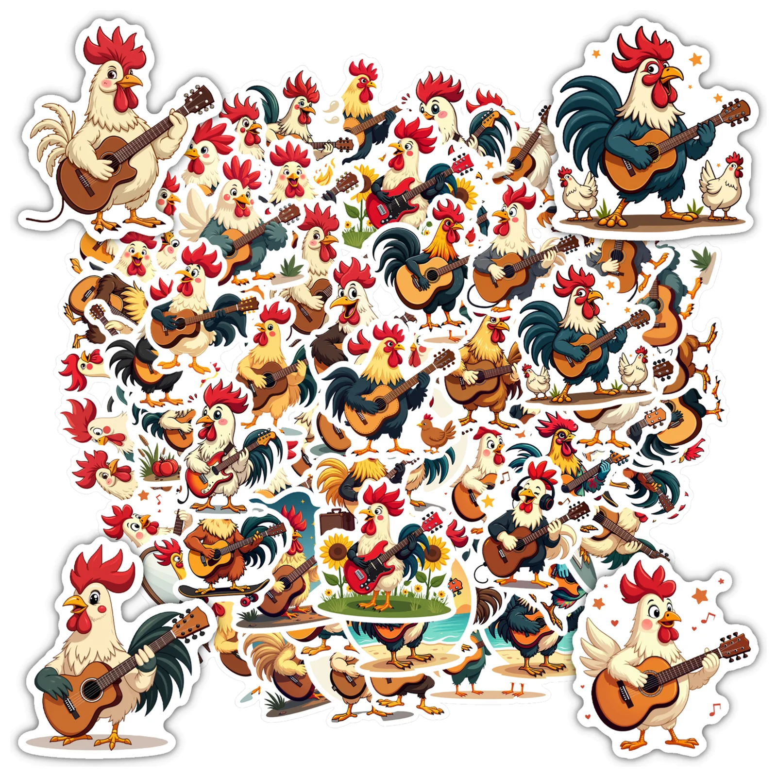 35-шт-игривые-наклейки-с-петухом-красочные-наклейки-с-животными-наклейки-для-diy-телефона-гитары-ноутбука-чемодана