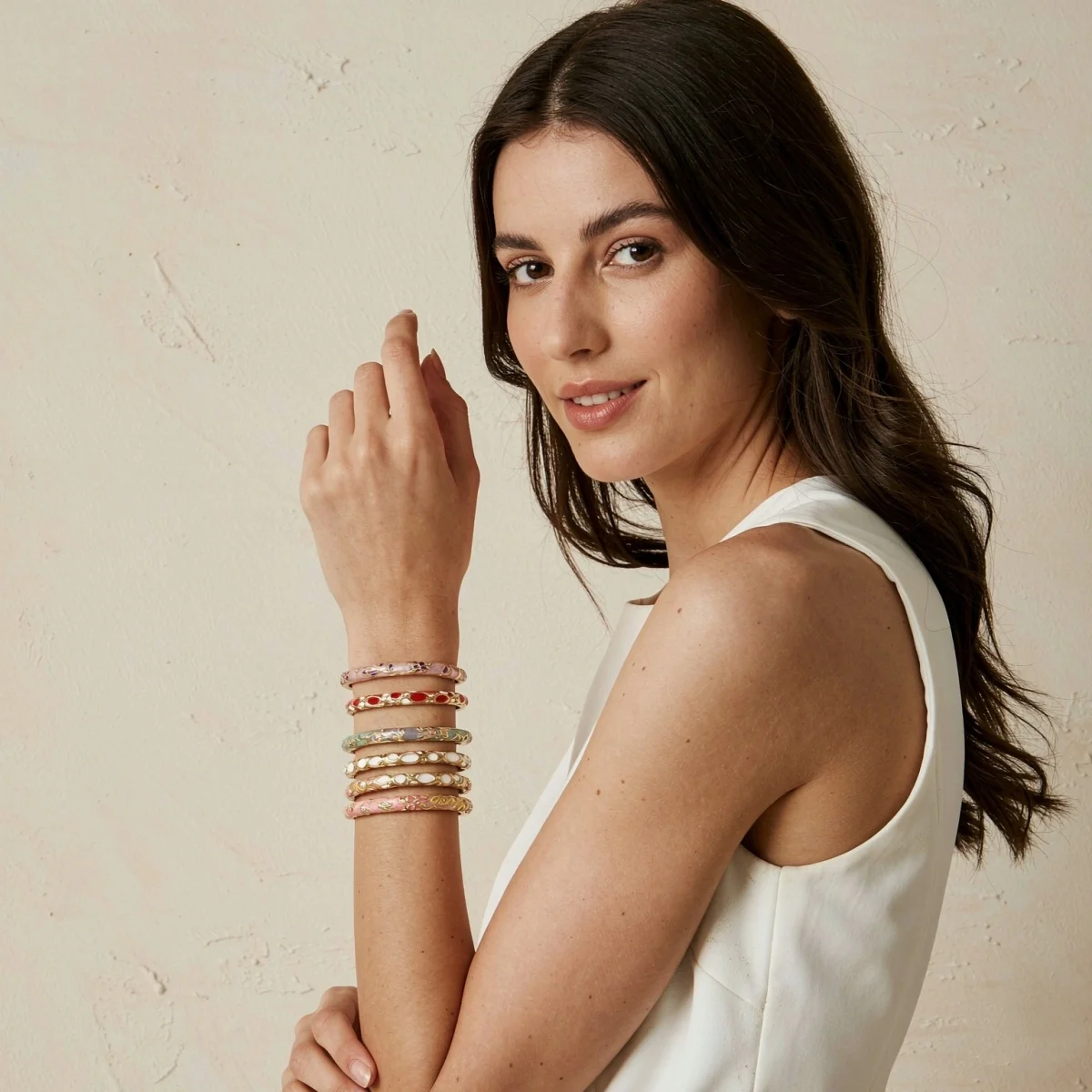 Mehrfarbige, mit tropfendem Öl bedruckte Blumen-Manschettenarmbänder für Damen und Herren, Vintage Boho Blatt Unregelmäßige Ovale Geometrische Armreifen Schmuck – Detail 6