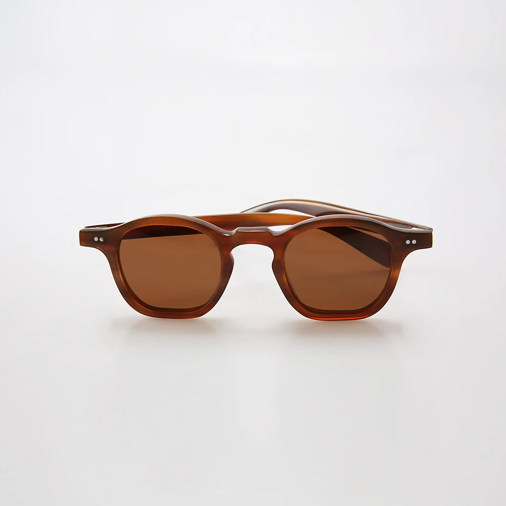 European and American classic retro horn glasses handmade unisex natural acetate sunglasses fashionable and versatile