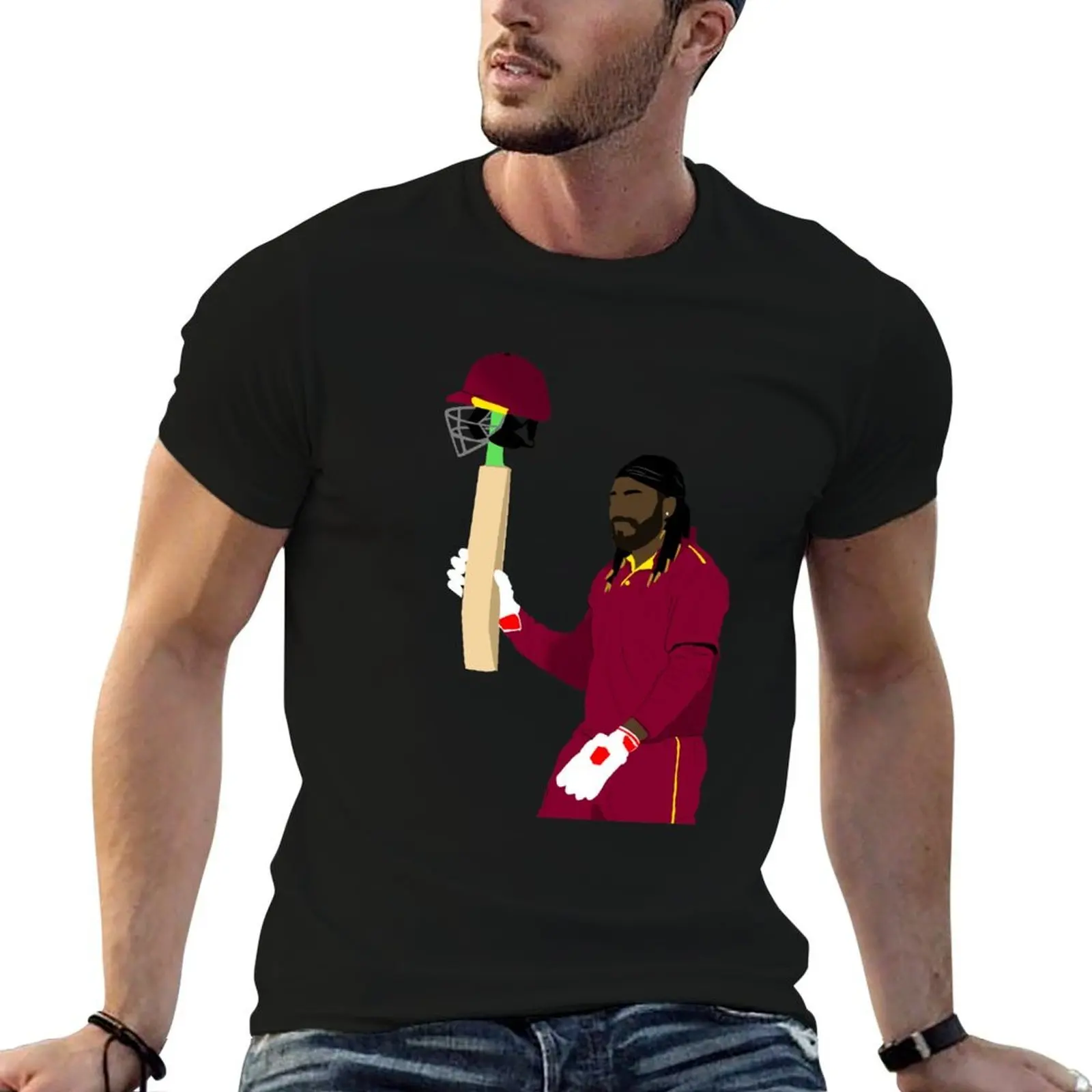 Chris Gayle T-Shirt t shirts for man cotton man t shirt heavy cotton man tshirt T-shirt