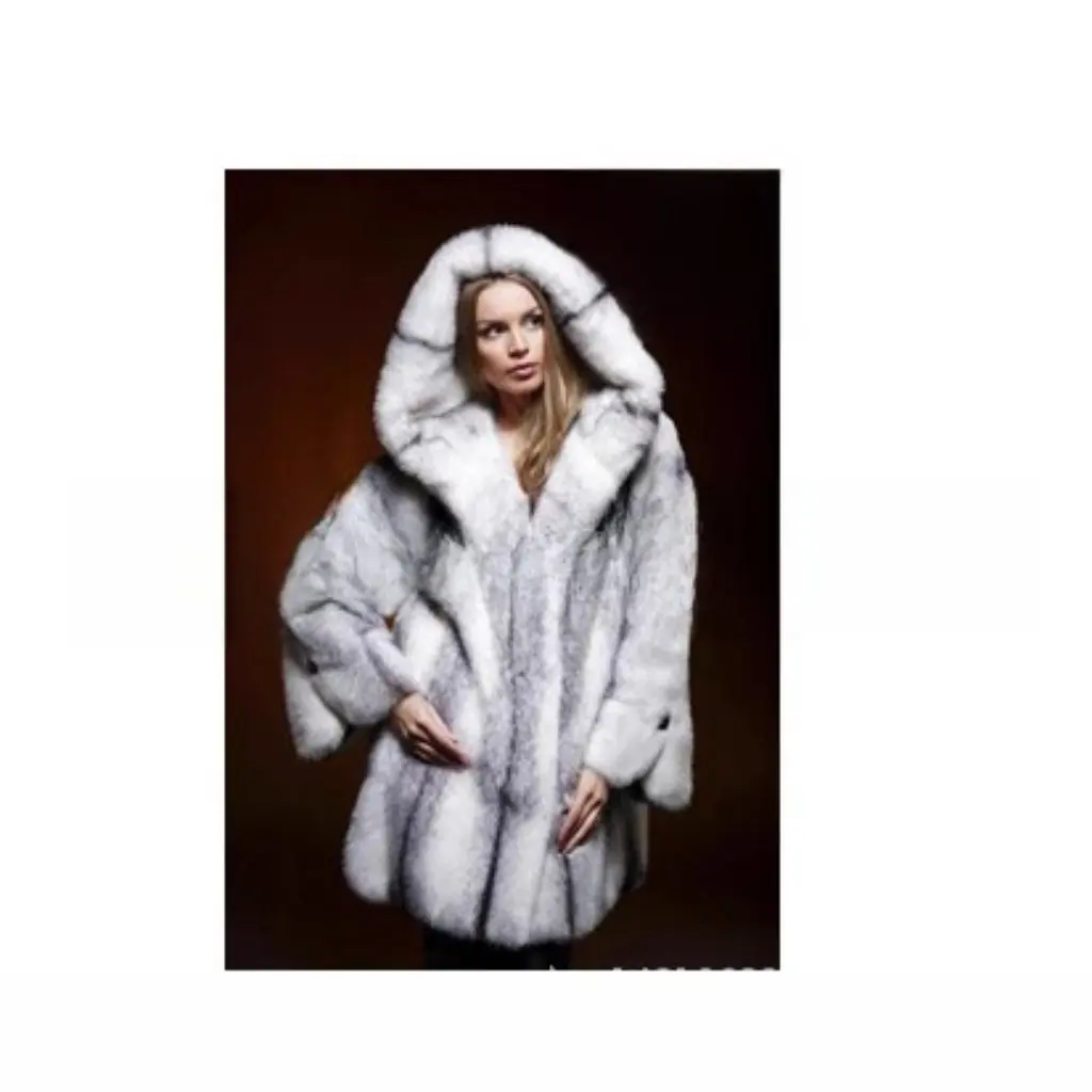 

Women's Hooded Imitation Fur Jacket European And American Style Fashion for Autumn And Winter