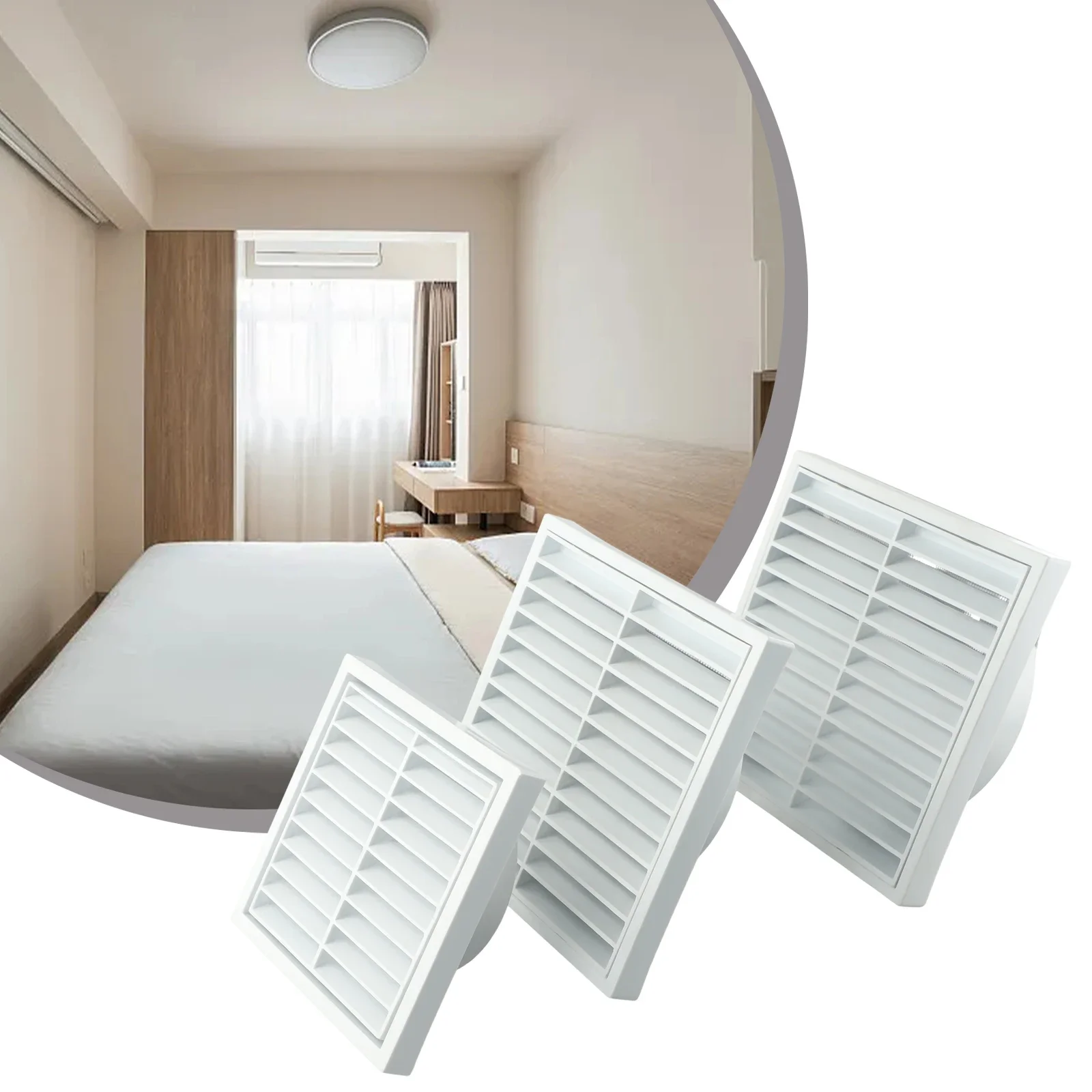 1 X ตะแกรงพลาสติก Air Outlet Fresh Air Exhaust Outlet Fresh Air วัสดุเสริม Long-Lasting Home Improvement