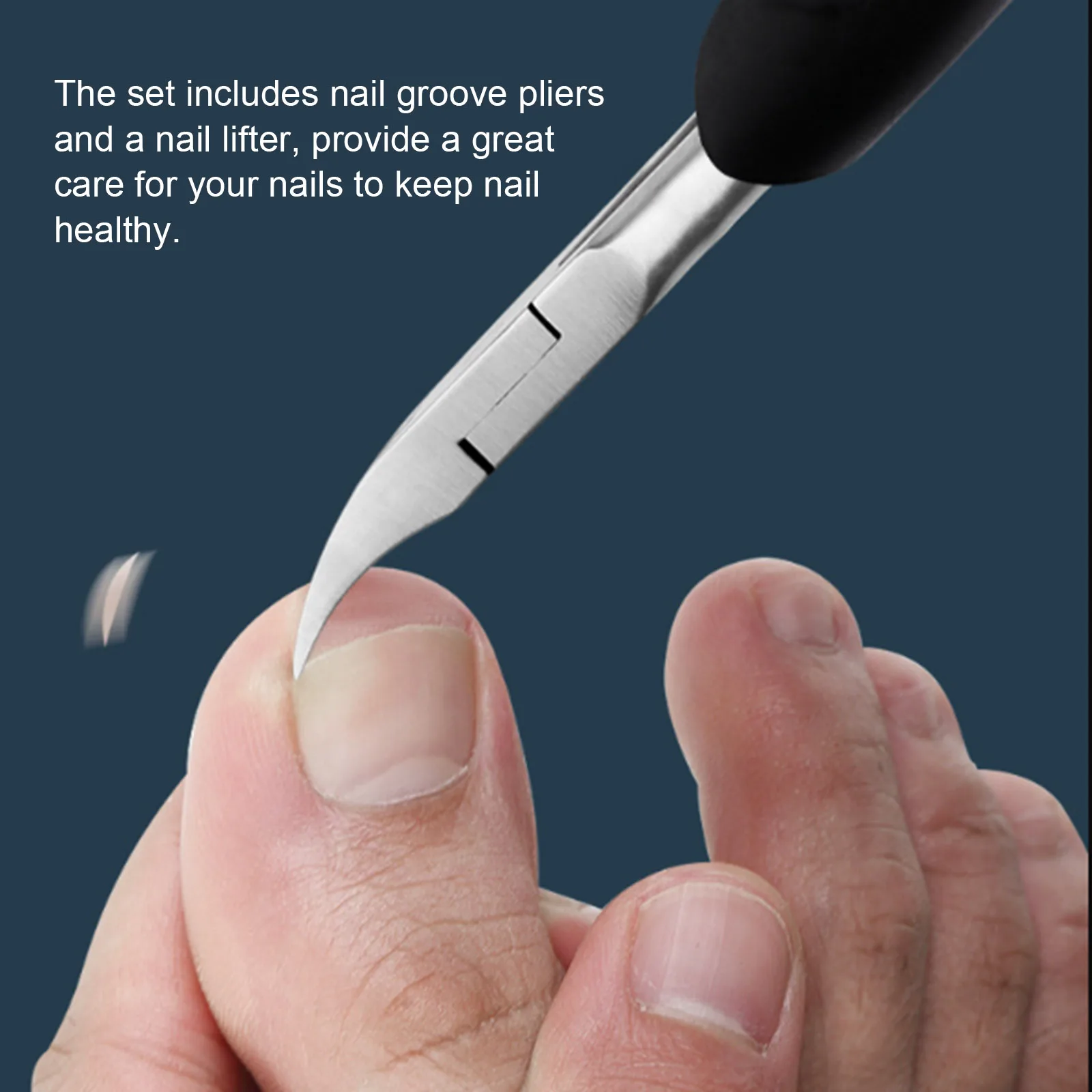 Kit de Ferramentas Ingrown Aço Inoxidável Unha, Tesoura, Clipper, Levantador, Unha, Prego Grosso, 2Pcs