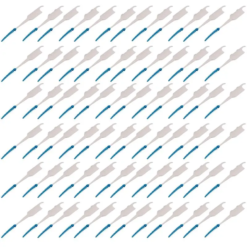 Hot Appliances 200Pcs/Box Soft Silicone Floss Interdental Brush Disposable Teeth Stick Toothpicks Floss Tooth Pick Oral C