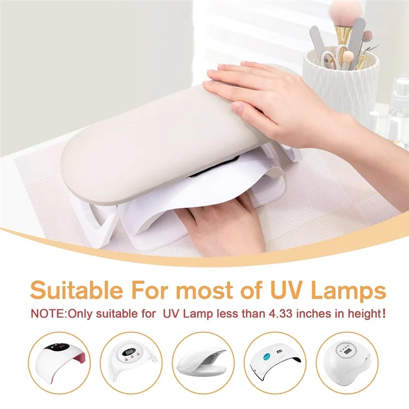 

Nail Arm Rest, Foldable PU Leather Nail Hand Rest For Acrylic Nails Cushion Hand Holder, Nail Hand Pillow Nail Art