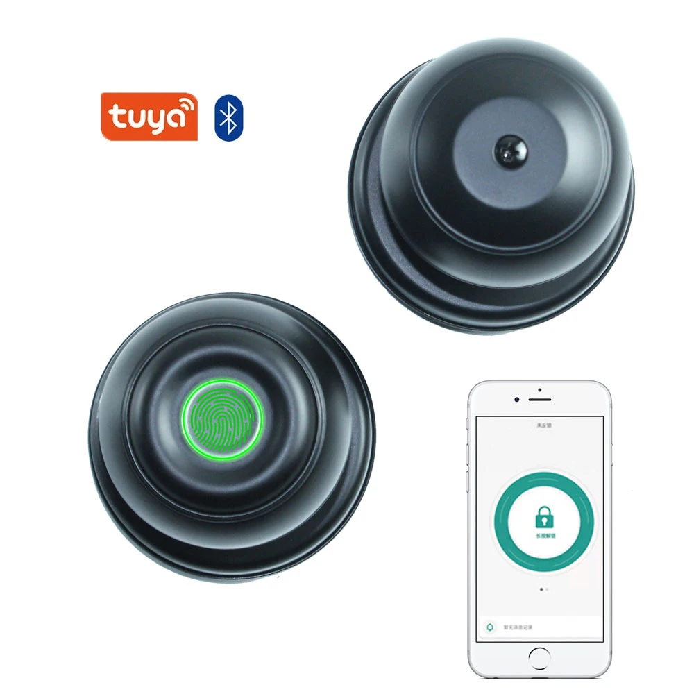 Imagem -02 - Tuya Bluetooth Smart Door Lock Biométrico Eletrônico Impressão Digital Botão de Bloqueio Entrada Keyless Chave App Desbloqueio de Impressão Digital