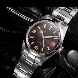 Baltany 39Mm Explorer Fashion Men's Automatic Mechanical Watch Sapphire Stainless Steel Waterproof Sport 20Bar C3 Reloj Hombre