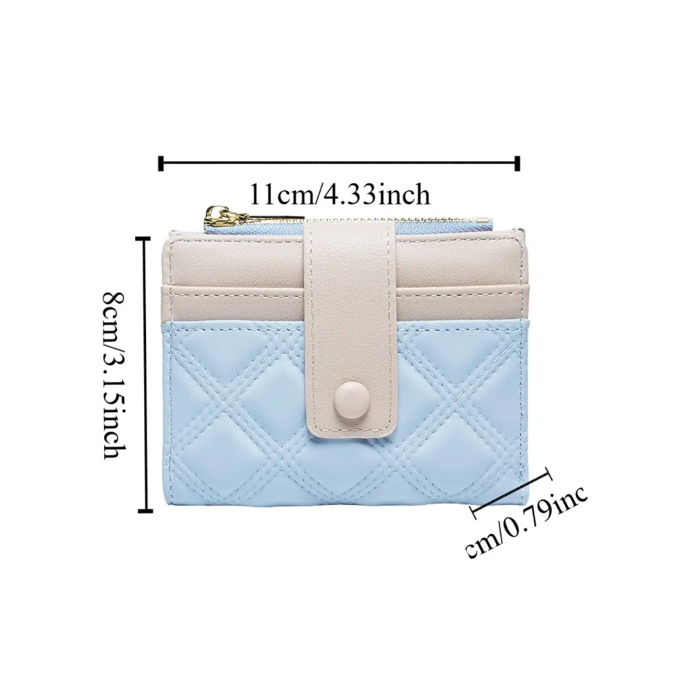 Lovely Portable Cute Purses Multiple Card Slot Money Bag Short PU Wallet Zipper Candy Color Folding Coin Purse Daily