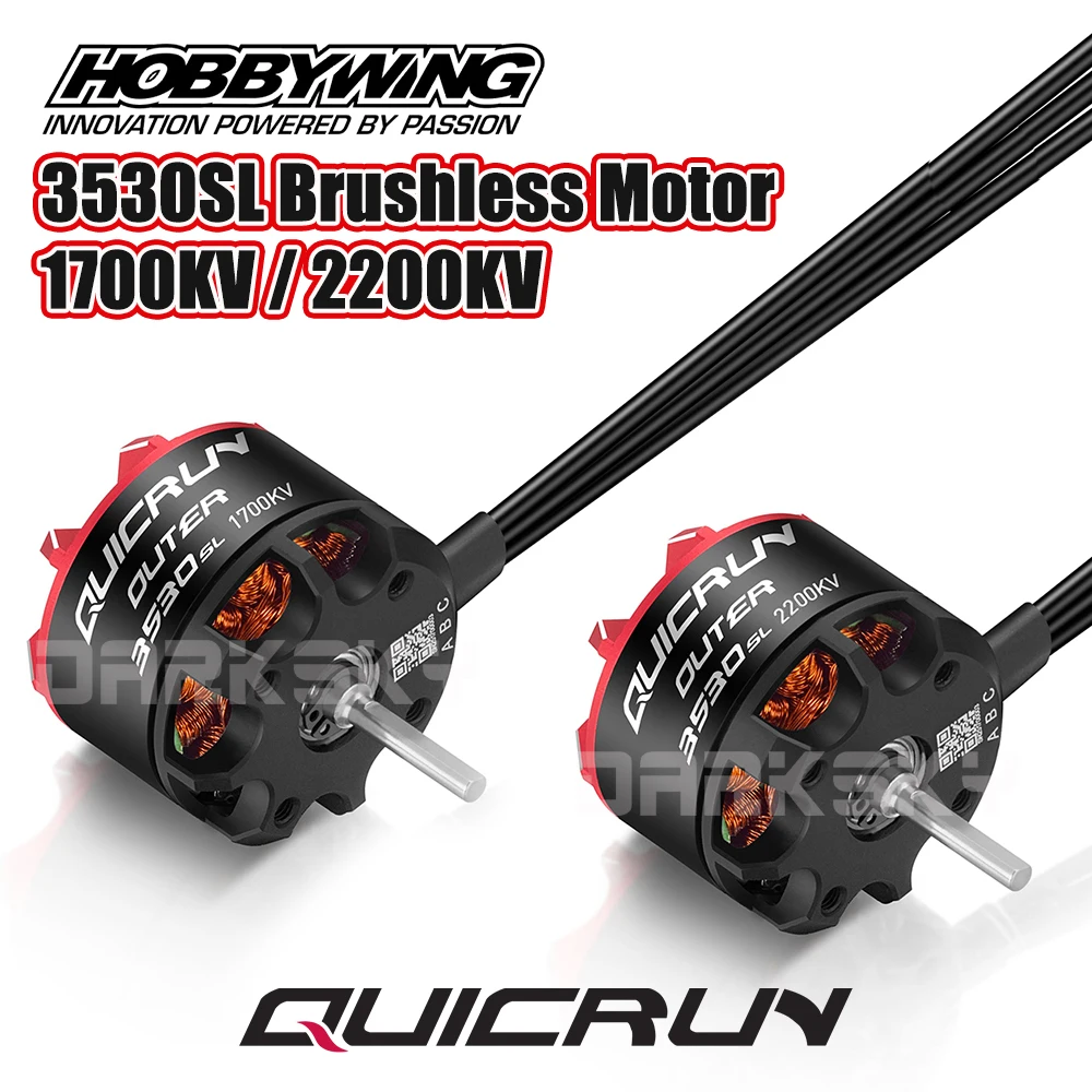 

Hobbywing QUICRUN Outer 3530SL Brushless Motor 1700KV 2200KV for 1/10 1/12 RC Car