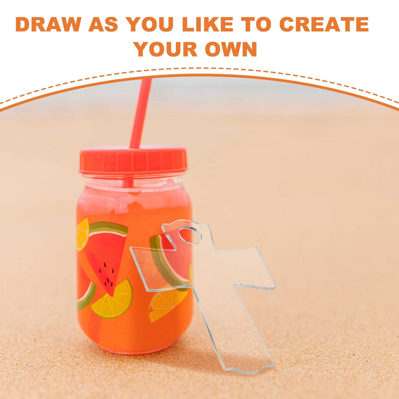 

10Pcs Tumbler Bottle Acrylic Name Tags Blank Cross Shaped DIY Custom Unfinished Nameplate Tumbler Name Tag Blank