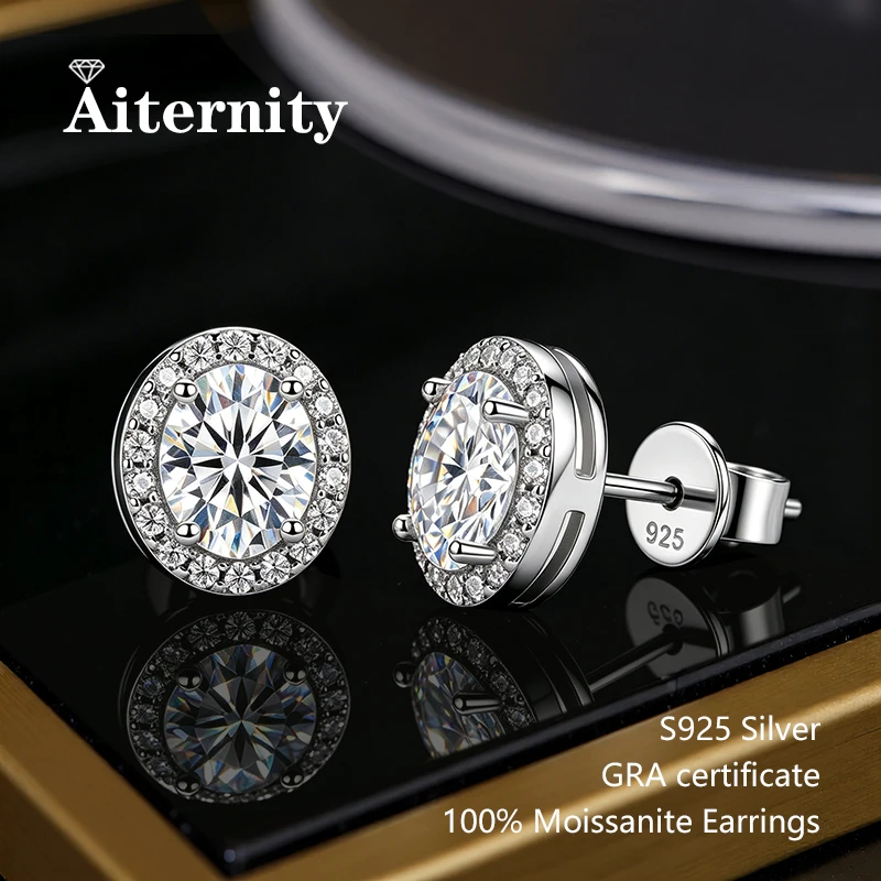 0,5-2ct Radiant-Schliff Moissanit-Ohrringe 3EX D VVS1 Zertifiziert S925 Silber Damen-Party-Schmuck Geschenk mit GRA-Zertifikat – Detail 13