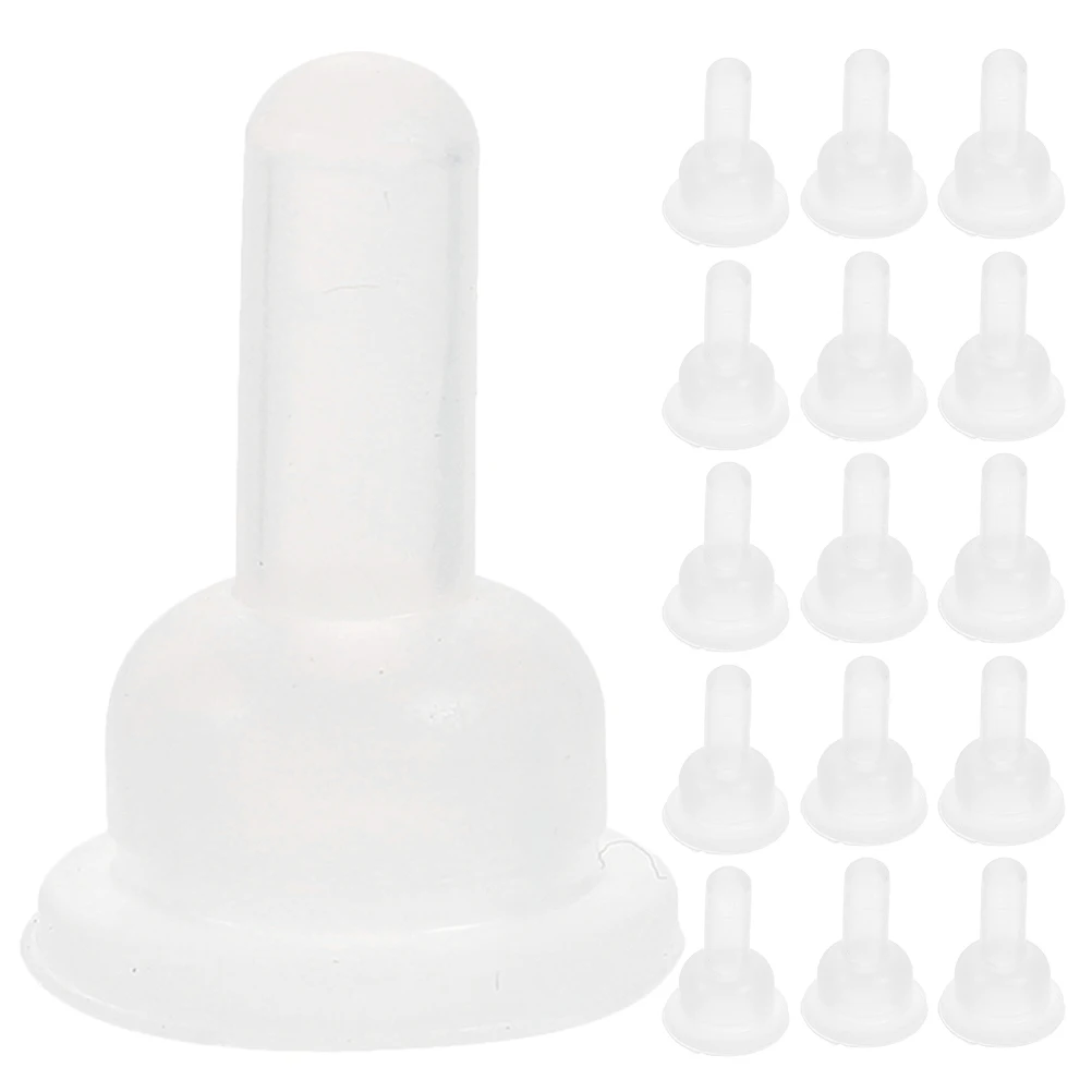 

50 Pcs Pet Silicone Pacifier Kitten Nipples Feeder Small Animal Feeding Universal Nursing Bottle