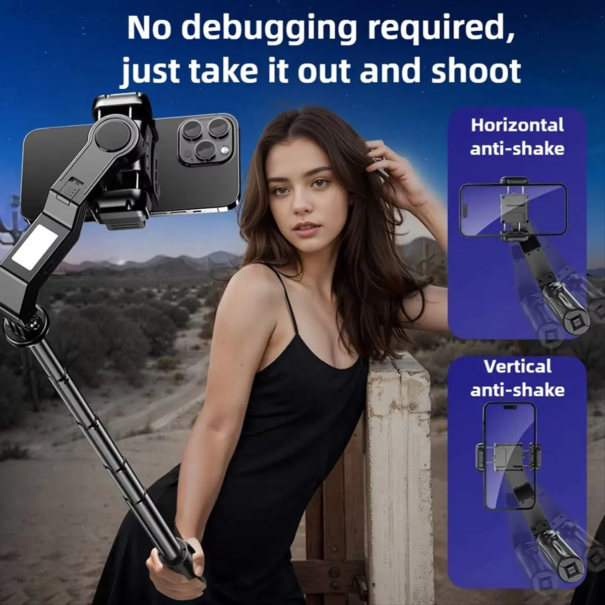 Handheld Gimbal Stabilizer Smartphone Camera Stabilizer Selfie Stick Tripod Stand Wireless Remote for for Android