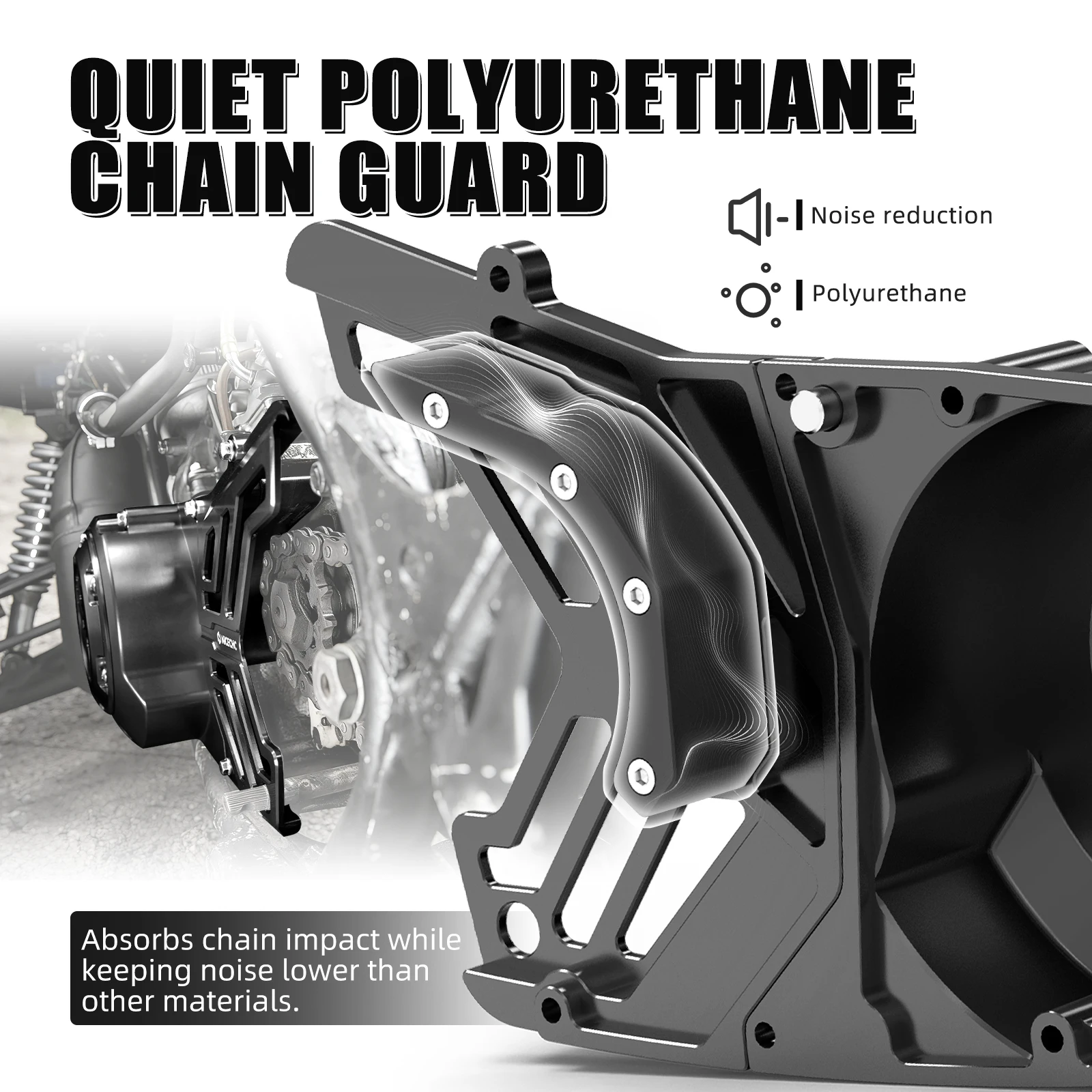 NICECNC für Yamaha Banshee 350 ATV Motor-Statorschutzabdeckung für Banshee 350 YFZ350 1987–2006, leicht zu trennende Abdeckung aus Aluminium – Detail 5