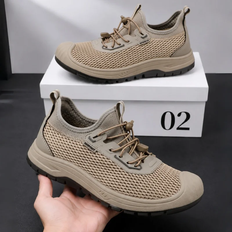 Autumn Simple Style Casual Work Trekking Shoes For Men Anti Slip Thick Cushion Outdoor Backyard Mountain Walk