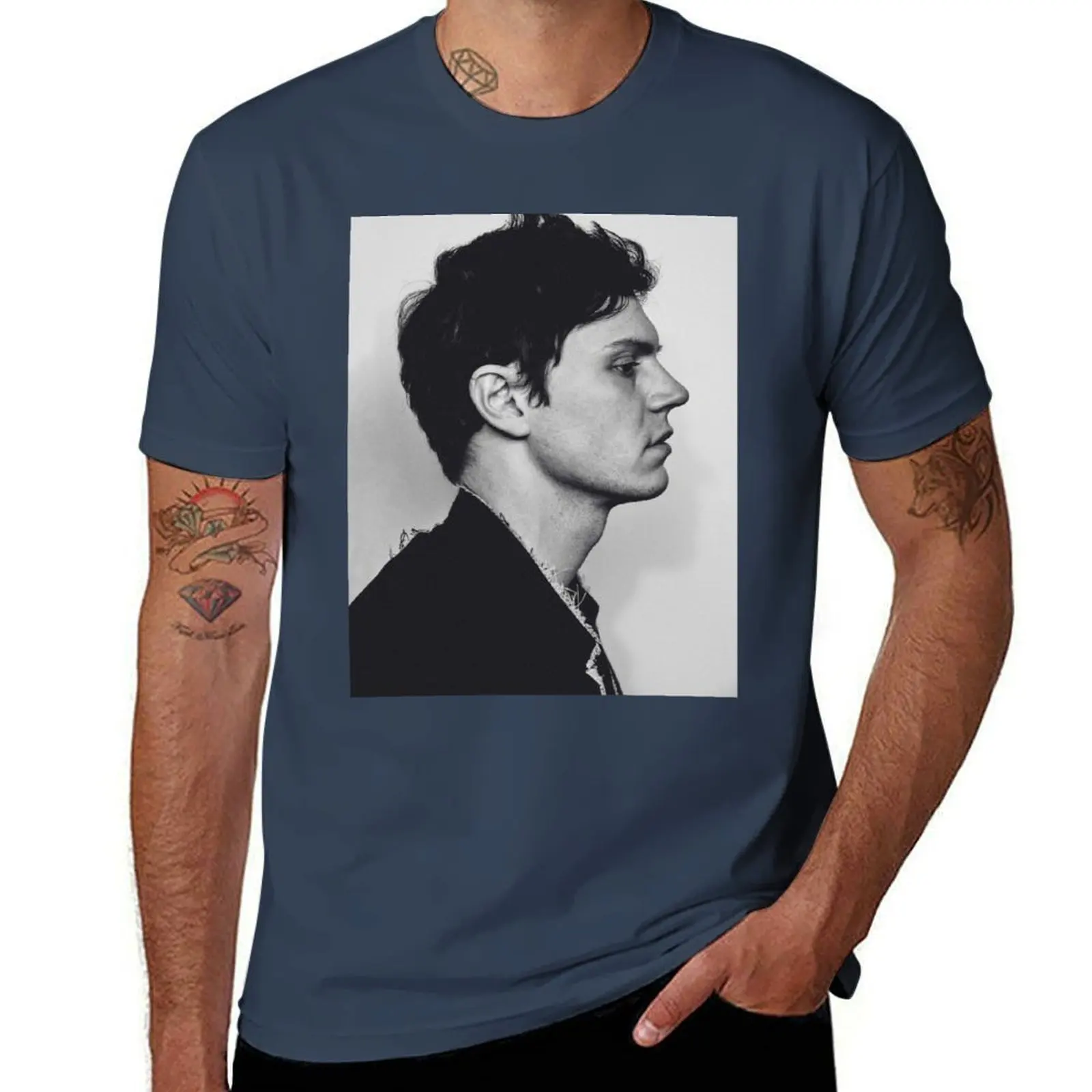 

Футболка Evan Peters, мужские хлопковые мужские футболки с рисунком, футболка