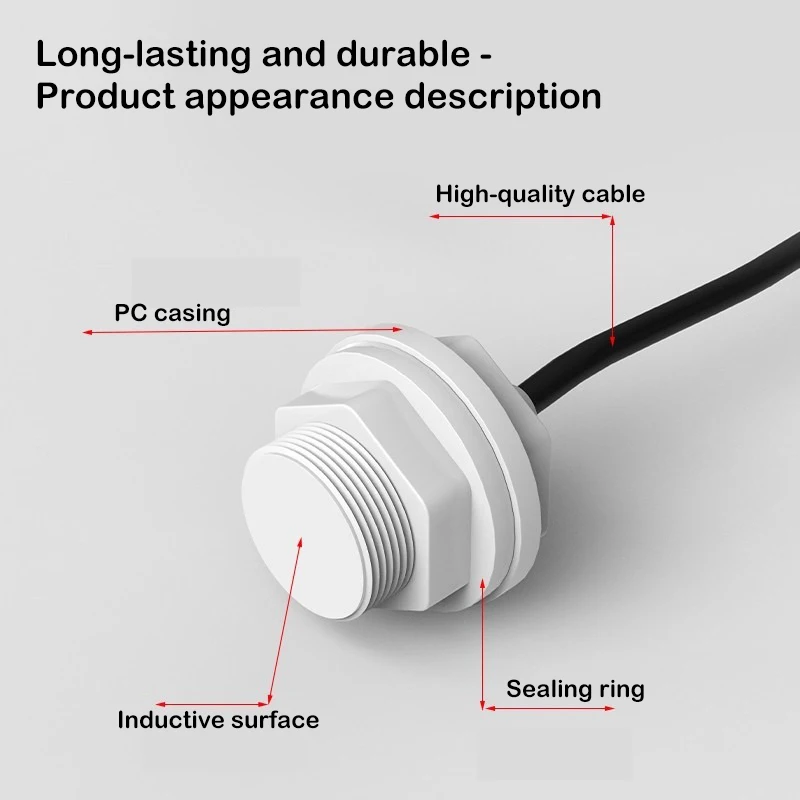 Contact type liquid level sensor M20 capacitive water level sensing detector liquid capacitance probe for water tank alarm switc