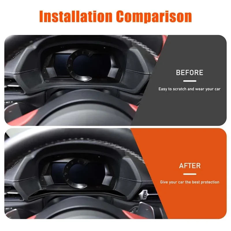 

ABS Black For Toyota GR Supra A90 2019-2025+ Car Dashboard Underpanel Decorative Stickers Car Interior Protection Accessories