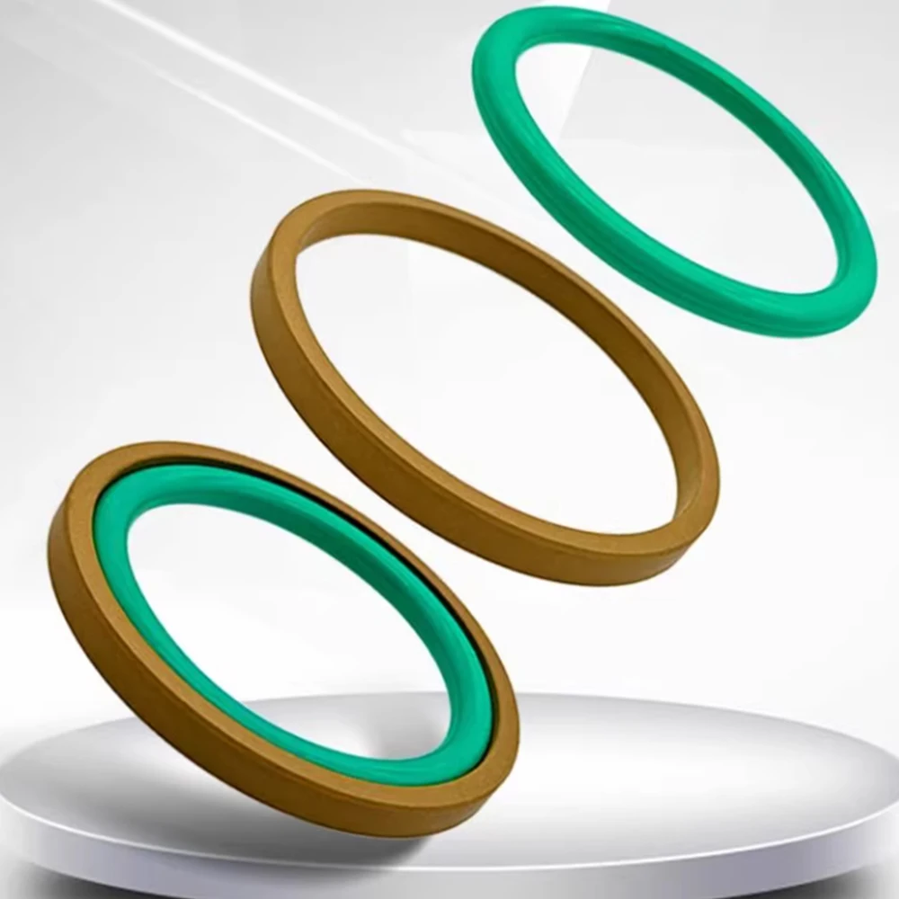 High Temperature Type STD Shaft ST Sealing Ring Hydraulic Cylinder PTFE +FKM O-Ring Oil Seal Thickness 3.2~8.1mm OD16-140mm