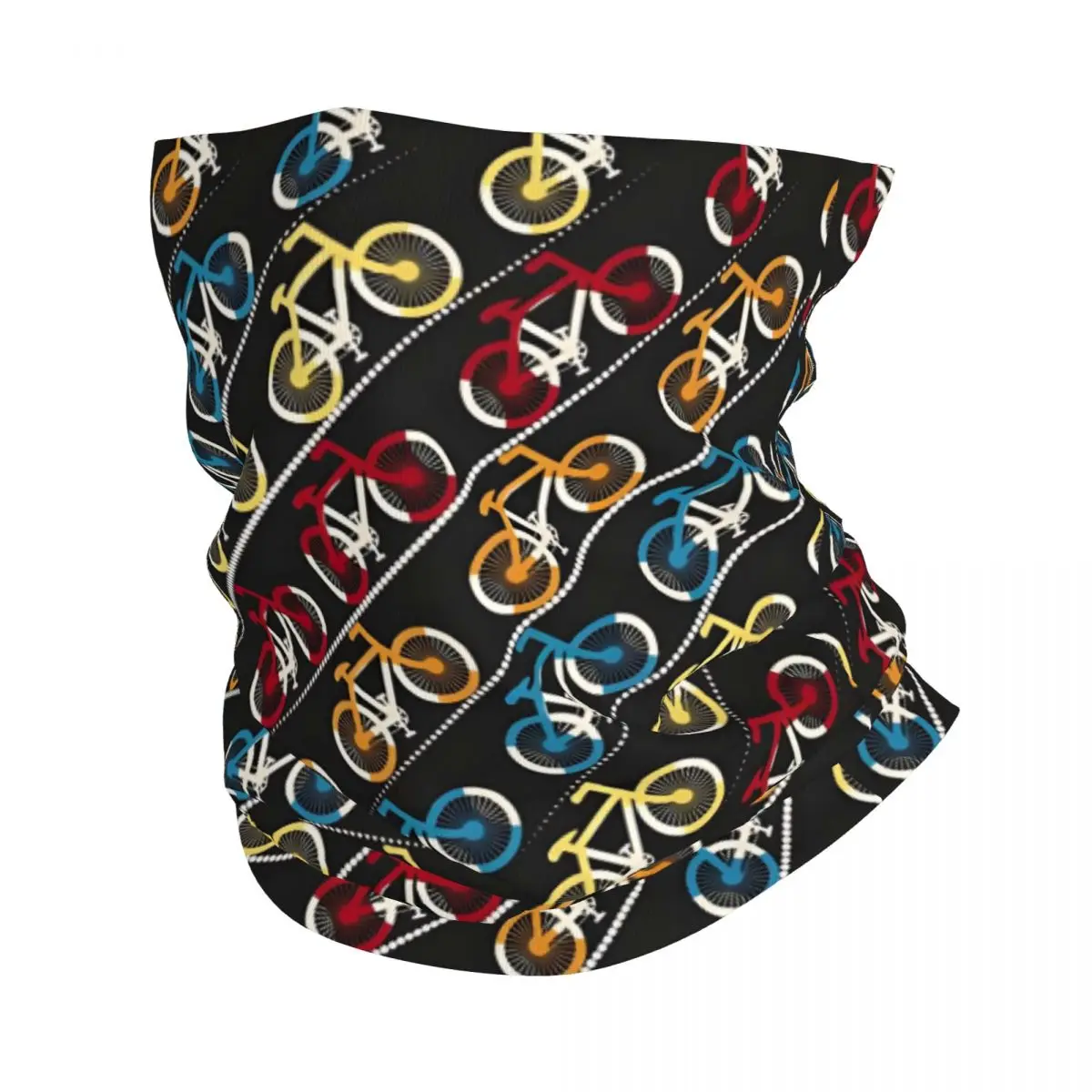 Bicycles On Black Background Pattern Headband Neck Warmer Men Ski Running Tube Scarf Medical Nurse Face Bandana Gaiter