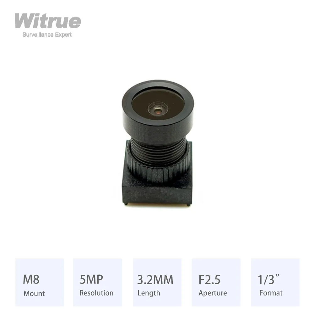 Witrue HD 5MP Lens M8*P0.5 Mount 3.2MM F2.5 1/3