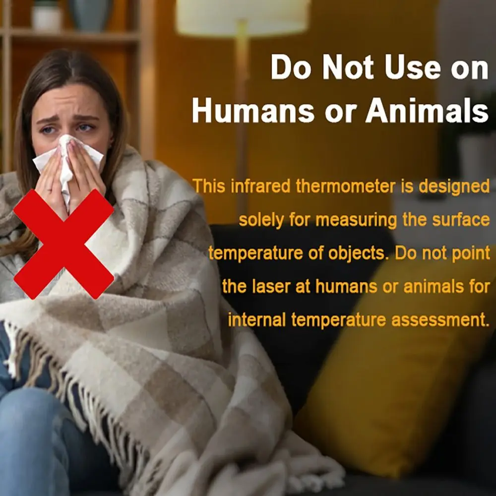 -50℃ To 600℃ Infrared Thermometer Non-Contact Backlit Screen Digital Temperature Meter Accurate Measurement LCD Display