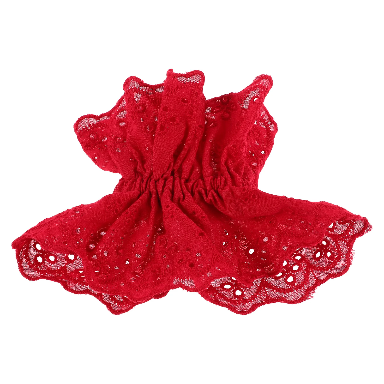 

Red Scrunchies Elastic Hair Ties Double Layer Lace Hair Bands Hair Lace Scrunchies Ponytail Holder Accessories For Women