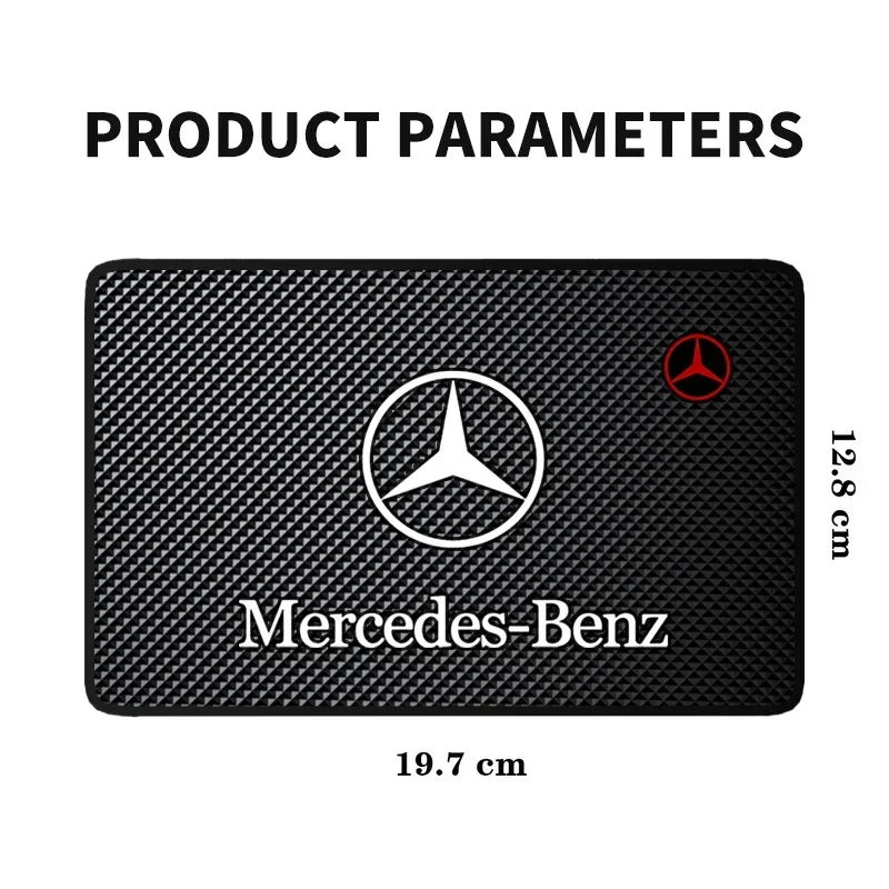 1Pcs PVC Car Dashboard Anti Slip Mat Silicone Pad For Mercedes Benz AMG Smart W205 C300 W203 W206 W108 W124 W126 W140 W168 W169