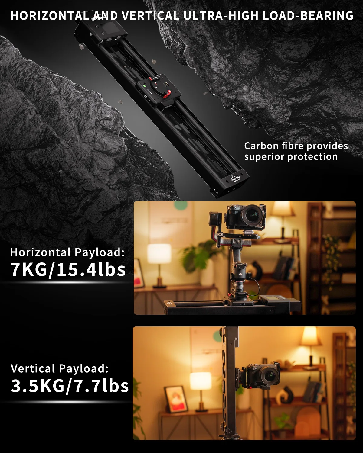 IFOOTAGE Shark Slider Nano II — 660 Mini Motorized Camera Long Version,Aluminum Alloy Dolly Track,Video Stabilizer Rail Panorama - Image 3