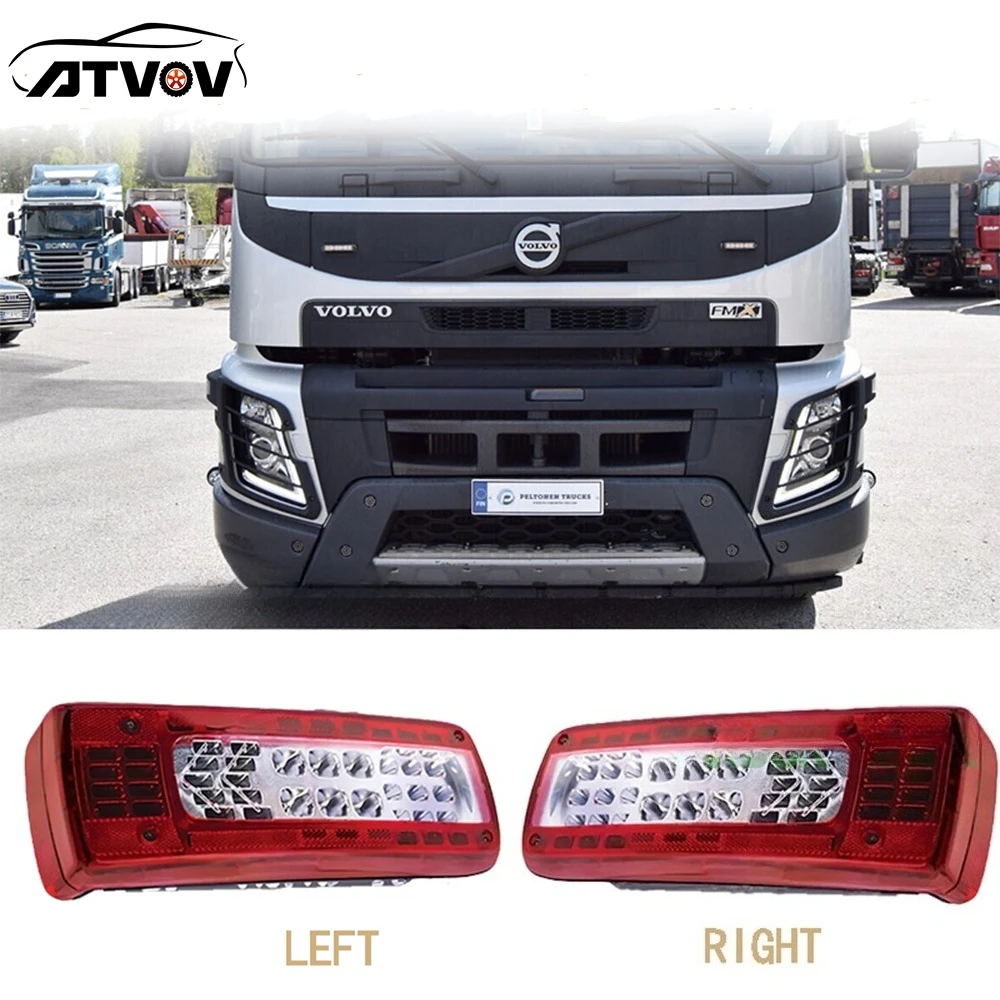 1 par 24v led conjunto de luz traseira do caminhão para volvo caminhão fmx 500 para renault lâmpada traseira oem 82483074 82483073 21735299 e aprende