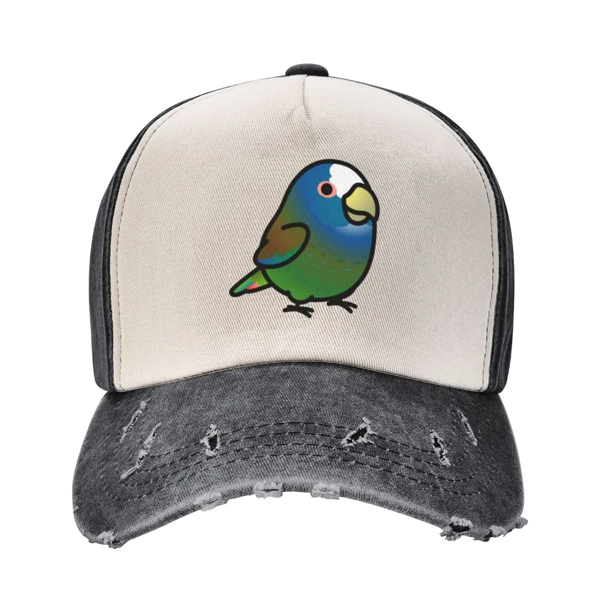 Chubby White-capped, White-crowned Pionus Parrot Baseball Cap Kids Hat black New Hat Mountaineering Caps Male Women's