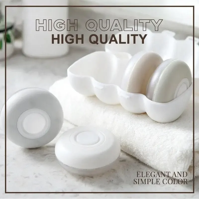 Mini Travel Soap Pods Portable Leak-proof Shower Gel Container - Small Sub-bottle Airless Pump Cosmetic Container