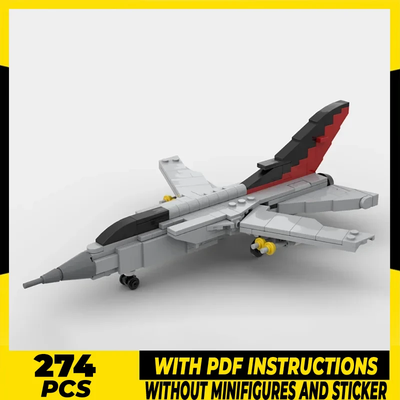 

Moc Building Block Military Series 1:72 Scale Panavia Tornado ADV F.3 Model Aircraft Technology Bricks DIY Assembly Fighter Toys