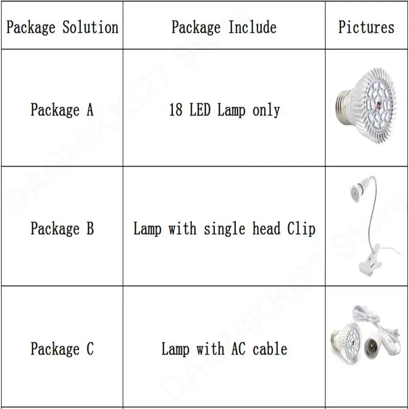 Luz LED Flexible para cultivo, soporte de lámpara con Clip para planta, luz de flores para bombilla hidropónica de interior, plantador de